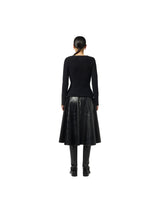 Elisabetta Franchi gonna in craquelé con dettagli logo