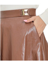 Elisabetta Franchi gonna in craquelé con dettagli logo