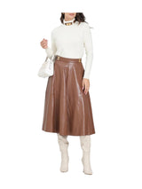 Elisabetta Franchi gonna in craquelé con dettagli logo