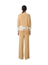 Pantalone viscosa con bande laterali