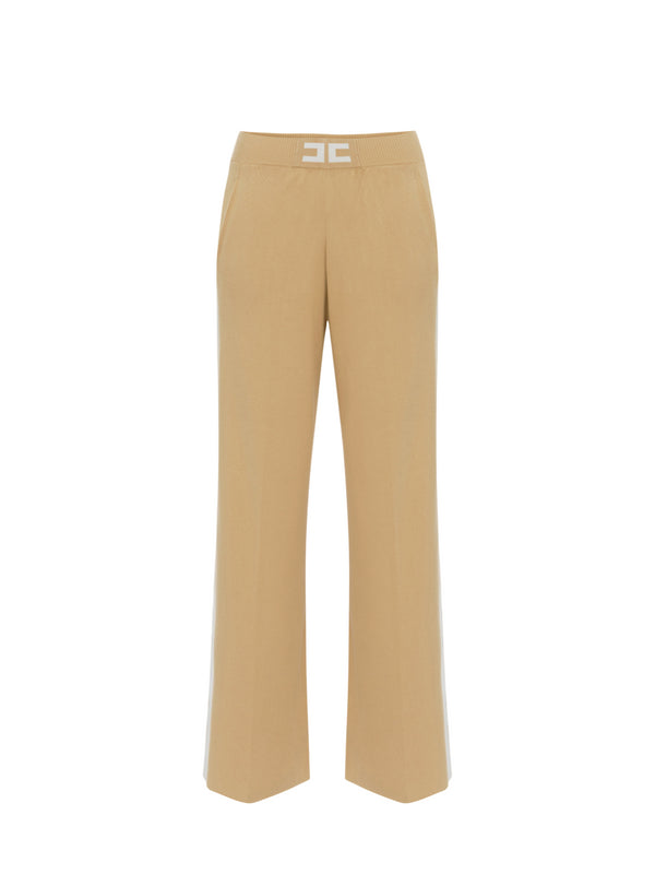 Pantalone viscosa con bande laterali