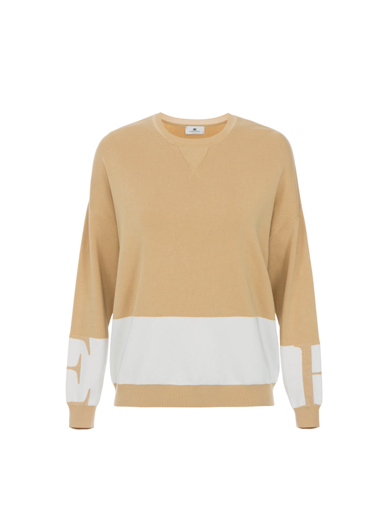 Maglia viscosa con banda bianca e logo sulla manica