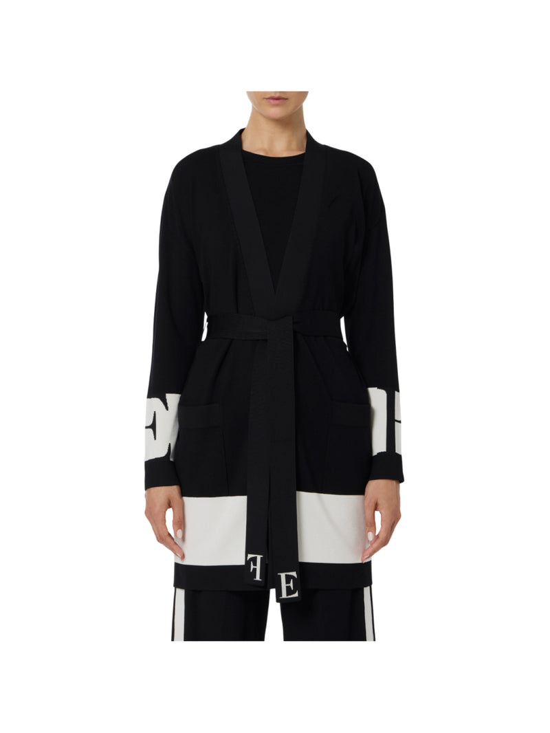 Elisabetta Franchi cardigan in viscosa con bande lucide