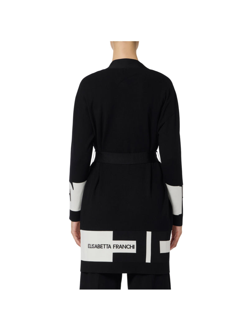 Elisabetta Franchi cardigan in viscosa con bande lucide