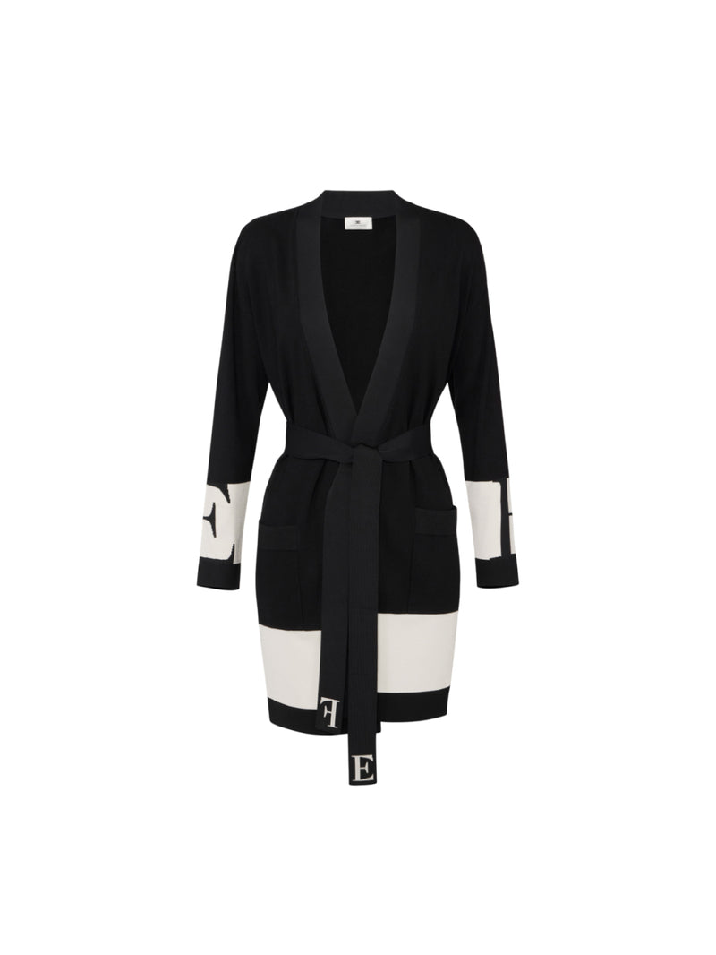 Elisabetta Franchi cardigan in viscosa con bande lucide