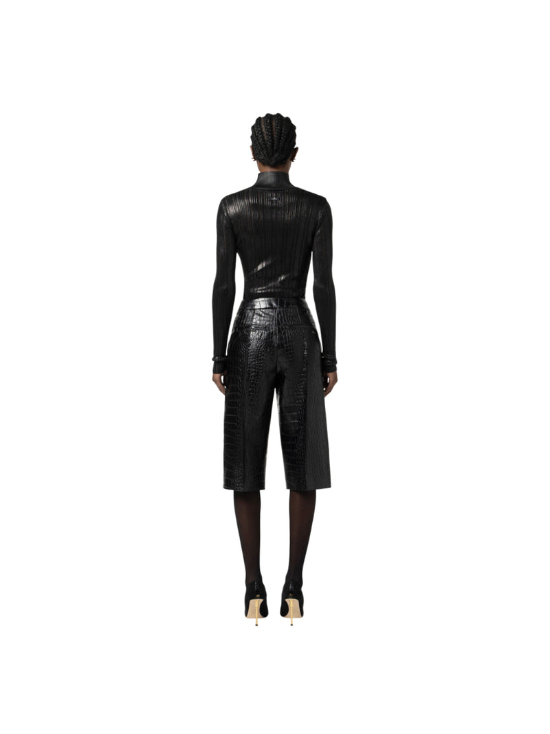 Eliabetta Franchi maglia laminata a costine