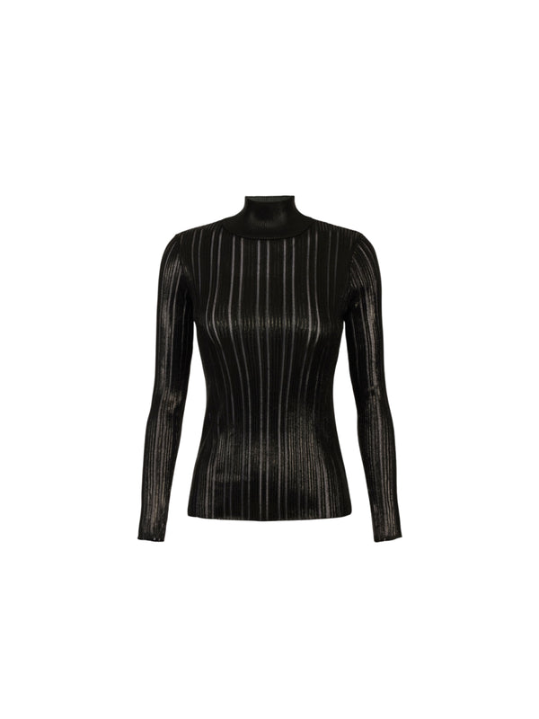 Eliabetta Franchi maglia laminata a costine