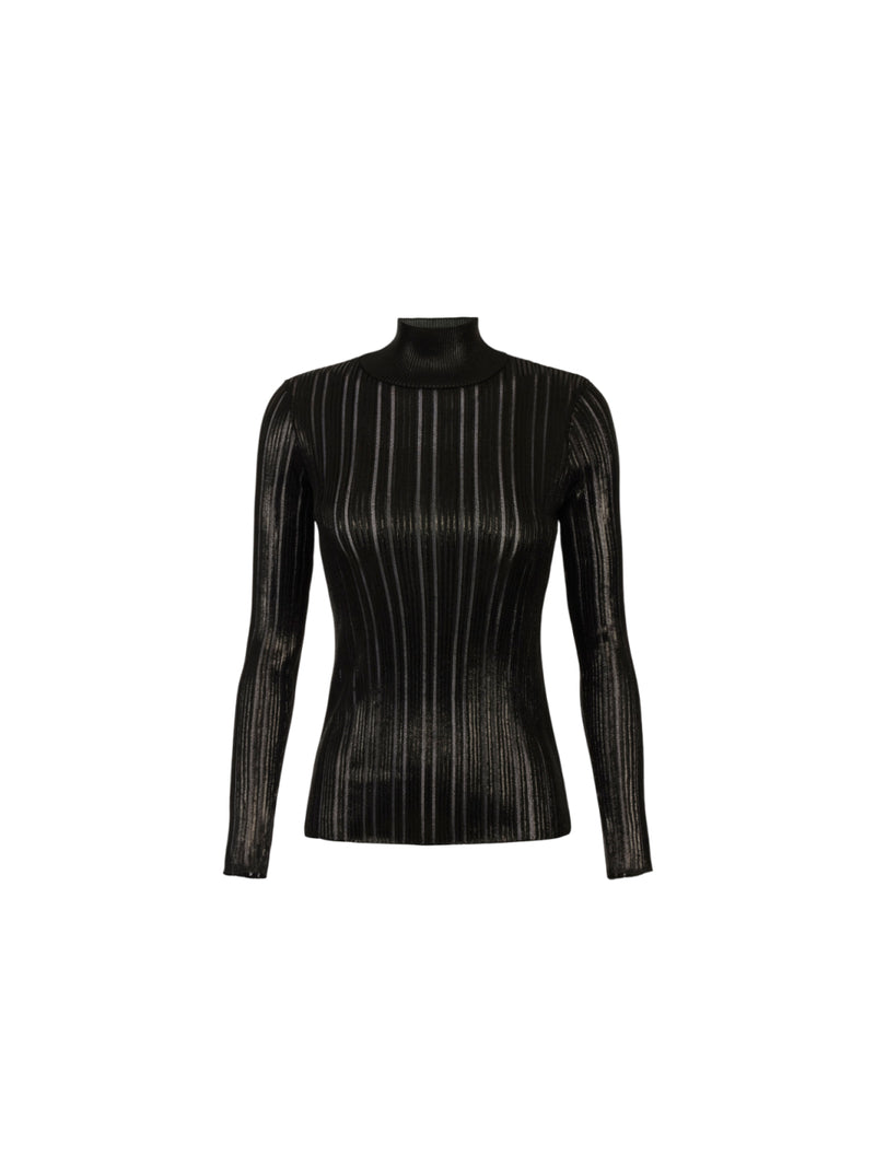 Eliabetta Franchi maglia laminata a costine