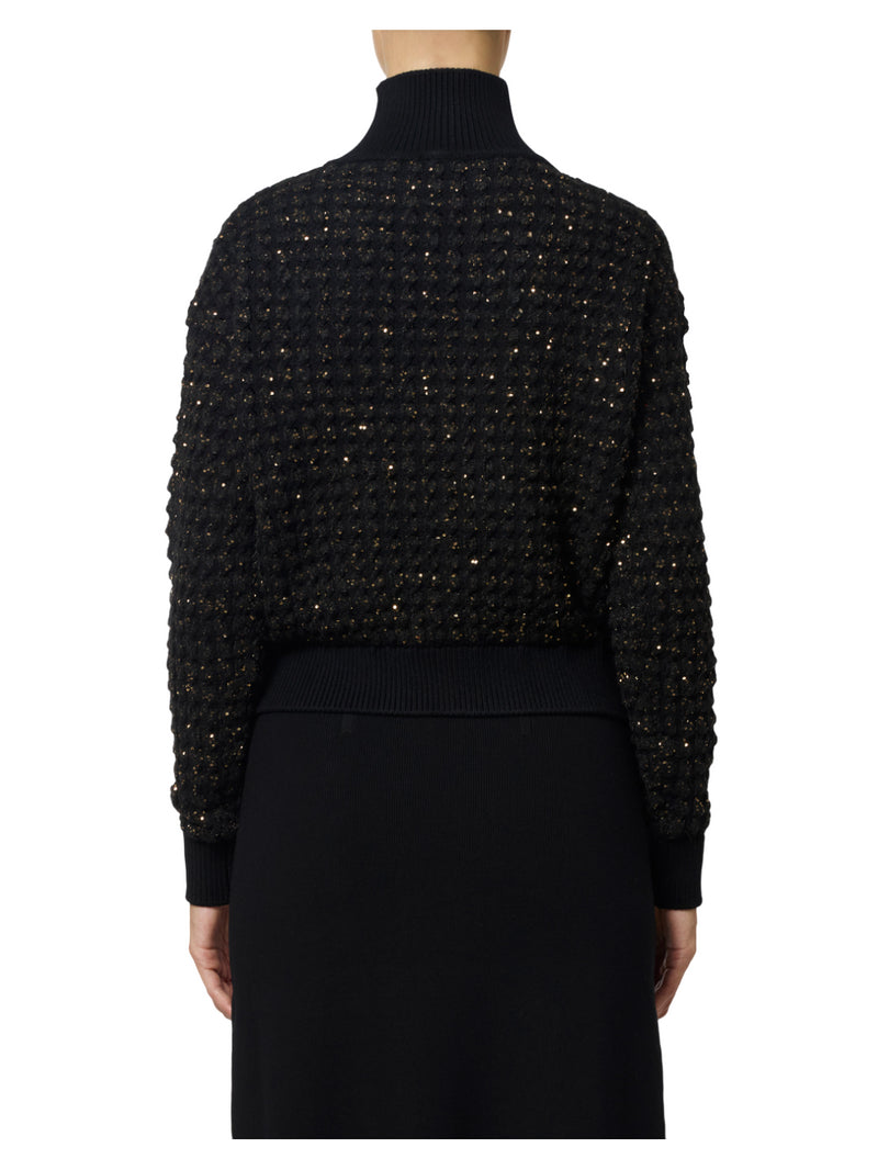 Elisabetta Franchi maglia in bouclé con paillettes