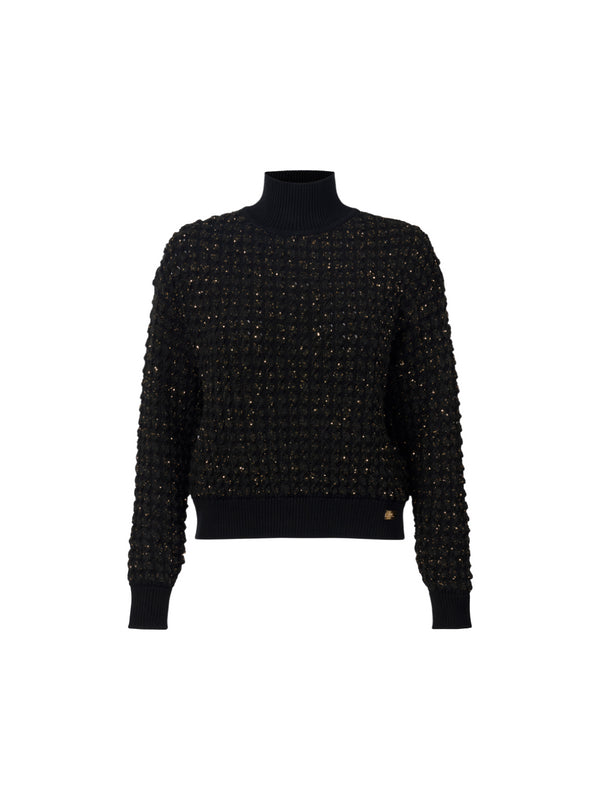 Elisabetta Franchi maglia in bouclé con paillettes