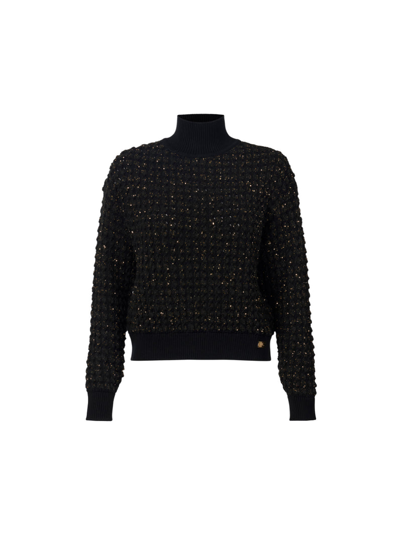 Elisabetta Franchi maglia in bouclé con paillettes