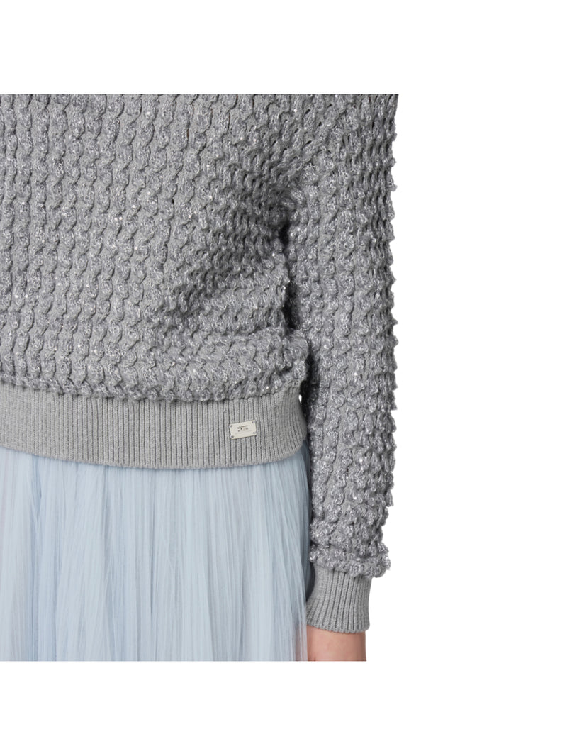 Elisabetta Franchi maglia in bouclé con paillettes
