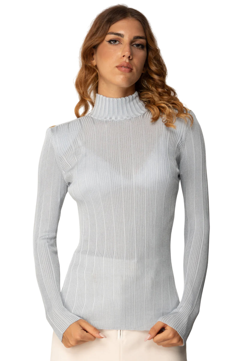 Maglia viscosa con dettagli logo