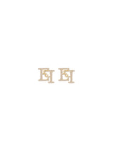 Elisabetta Franchi orecchini con doppio logo