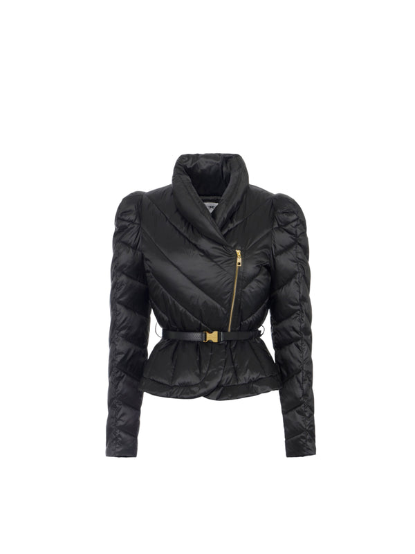 Elisabetta Franchi piumino in tessuto vela con baschina