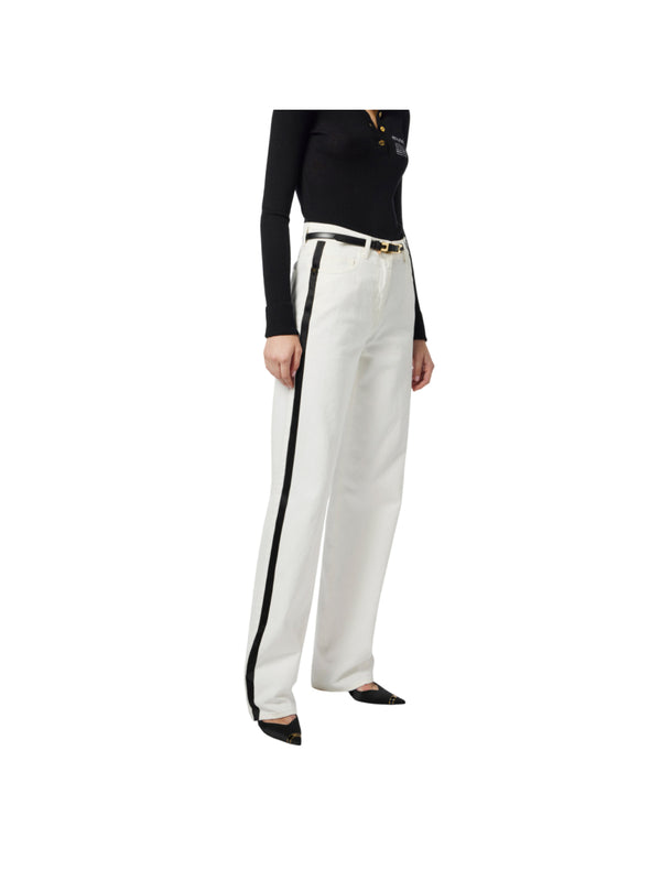 Elisabetta Franchi jeans con bande in raso