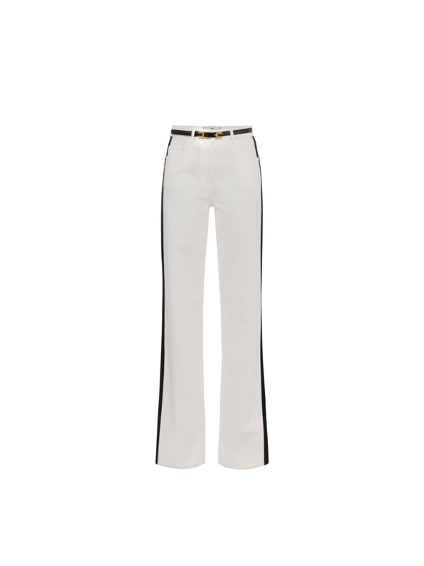 Elisabetta Franchi jeans con bande in raso