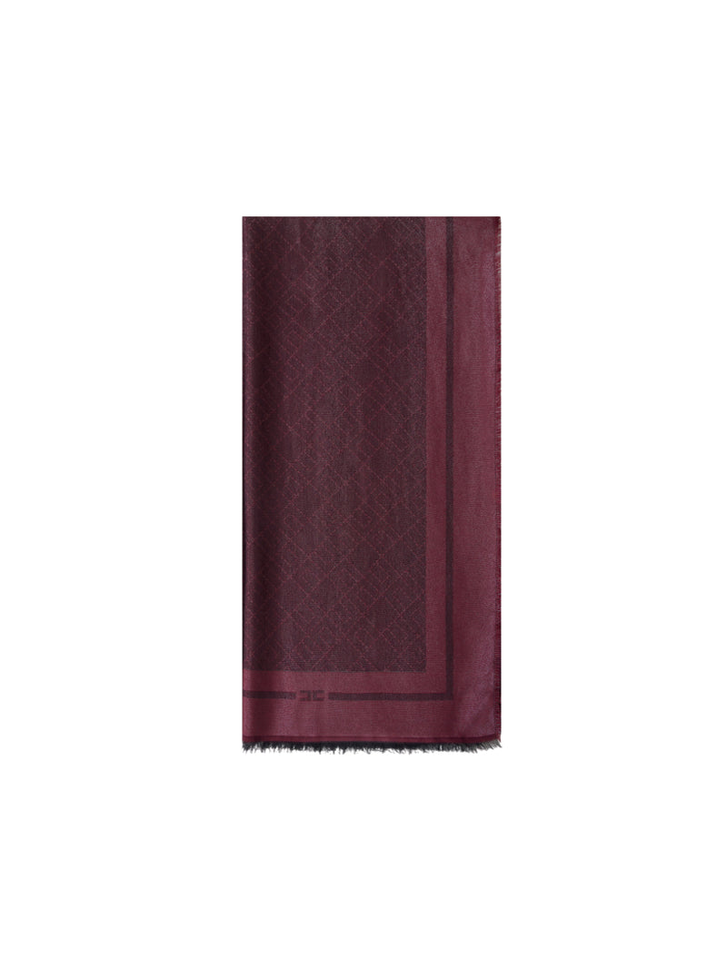 Elisabetta Franchi sciarpa con pattern logo