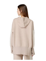 Hinnominate maglia cappuccio con bande in contrasto, logo in punto rovescio e buchi ai polsi