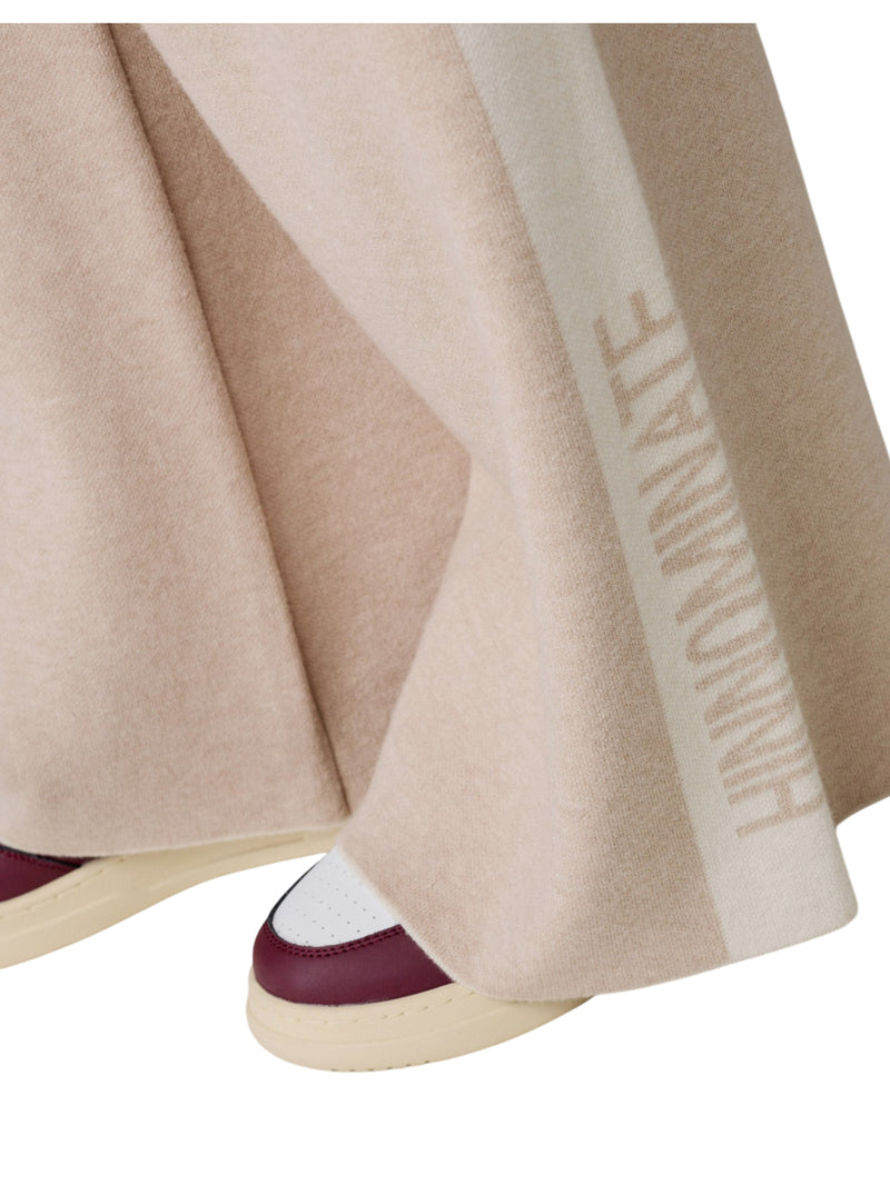 Hinnominate pantalone in maglia a palazzo con bande in contrasto e logo in punto rovescio