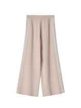 Hinnominate pantalone in maglia a palazzo con bande in contrasto e logo in punto rovescio
