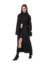 Hinnominate cappotto over in panno con cintura