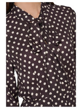 Georgia - Abito midi a pois con fiocco al collo