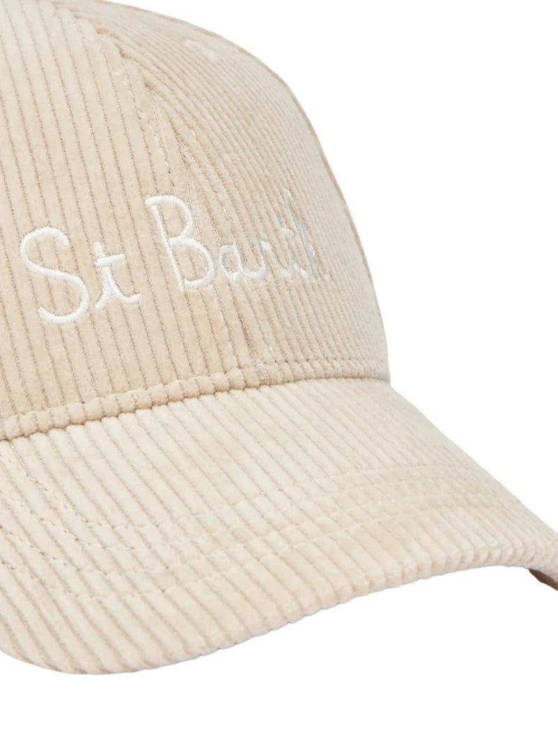MC2 Saint Barth cappellino da baseball in velluto a coste con logo ricamato