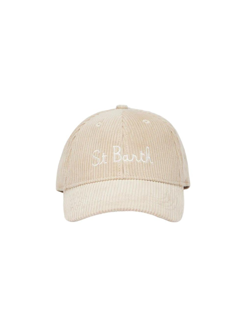 MC2 Saint Barth cappellino da baseball in velluto a coste con logo ricamato