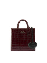 MC2 Saint Barth bag charm a cuore in pelle nera