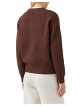 MC2 Saint Barth maglione Kyla in lana marrone con jacquard Spritz