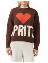 MC2 Saint Barth maglione Kyla in lana marrone con jacquard Spritz