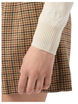 MC2 Saint Barth maglione New Queen in misto cashmere bianco con jacquard lurex Bollicine Addicted