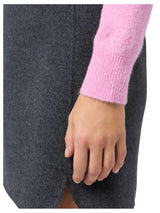 MC2 Saint Barth maglia New Queen in misto lana merino e alpaca rosa con jacquard Best Mum