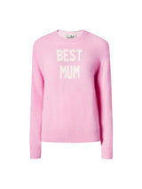 MC2 Saint Barth maglia New Queen in misto lana merino e alpaca rosa con jacquard Best Mum