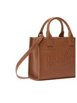 MC2 Saint Barth borsa a spalla Vanity bag midi in pelle martellata cammello