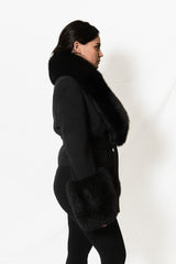 Giacca Yes London- con collo e polsi in volpe