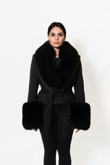 Giacca Yes London- con collo e polsi in volpe