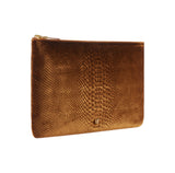 Pochette in velluto con stampa cocco