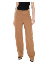 Jeans balloon in denim con strass