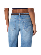 Jeans a palazzo con cintura