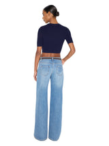 Jeans a palazzo con cintura