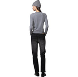 Maglia paricollo con intarsio
