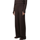 Pantalone palazzo con nervature in maglia