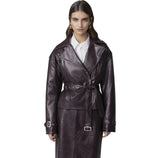 Chiodo all zip con cintura in vita