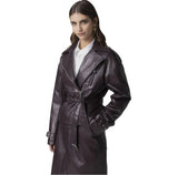 Chiodo all zip con cintura in vita