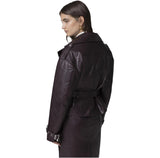 Chiodo all zip con cintura in vita