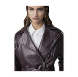 Chiodo all zip con cintura in vita
