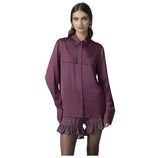 Camicia regular con abbottonatura nascosta e piping