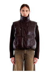 Gilet Piumino in Ecopelle